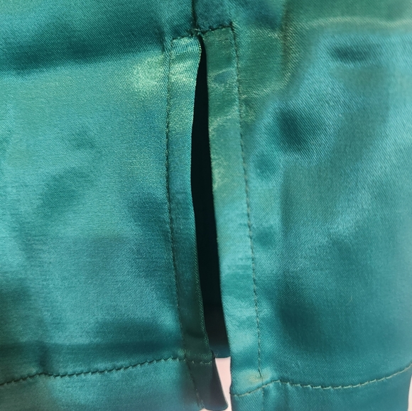 Canton Walker Green Strapless Satin Mini Dress Size M - Picture 3 of 3